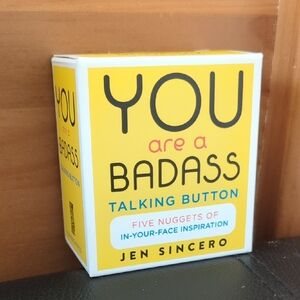 Badass Talking Button with Mini Book